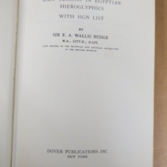 Egyptian Language - Easy Lessons In Egyptian Hieroglyphics Wallis Budge 1973 HC - Picture 9 of 15